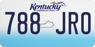 KY license plate 788JRO