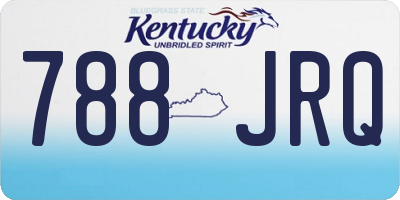 KY license plate 788JRQ