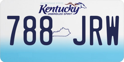 KY license plate 788JRW
