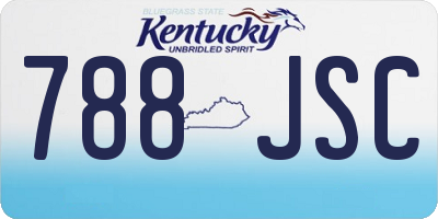 KY license plate 788JSC