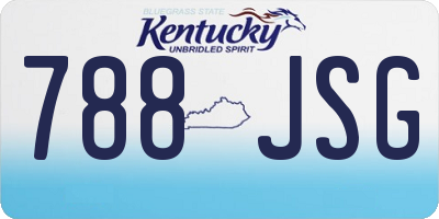 KY license plate 788JSG