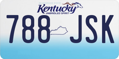 KY license plate 788JSK