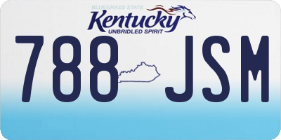 KY license plate 788JSM