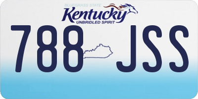 KY license plate 788JSS