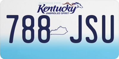 KY license plate 788JSU