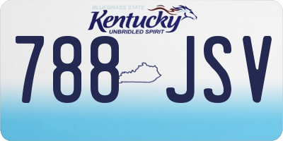 KY license plate 788JSV