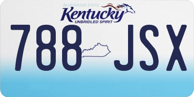 KY license plate 788JSX