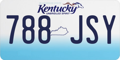 KY license plate 788JSY