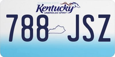 KY license plate 788JSZ