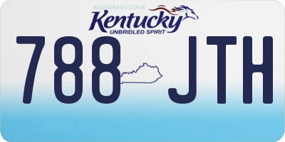 KY license plate 788JTH