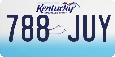 KY license plate 788JUY