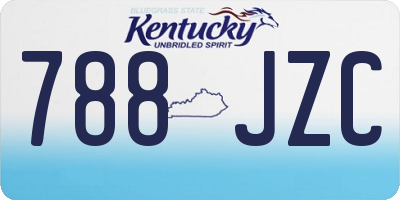 KY license plate 788JZC