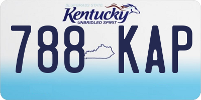 KY license plate 788KAP
