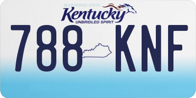 KY license plate 788KNF