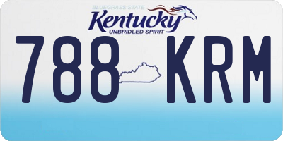KY license plate 788KRM