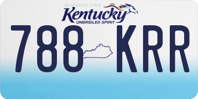 KY license plate 788KRR