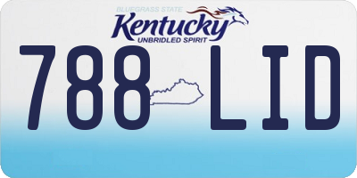 KY license plate 788LID