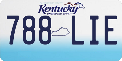 KY license plate 788LIE