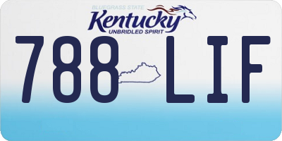 KY license plate 788LIF