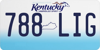 KY license plate 788LIG