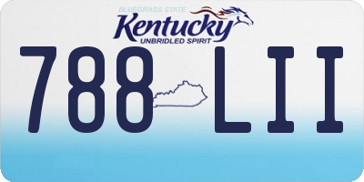 KY license plate 788LII
