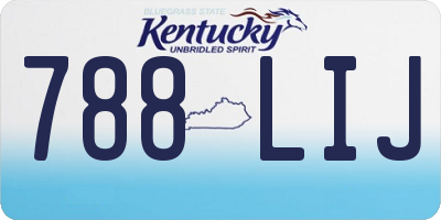 KY license plate 788LIJ