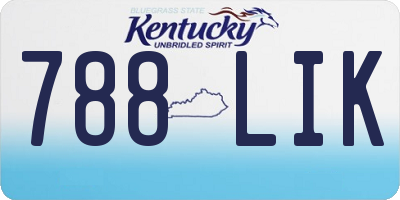 KY license plate 788LIK