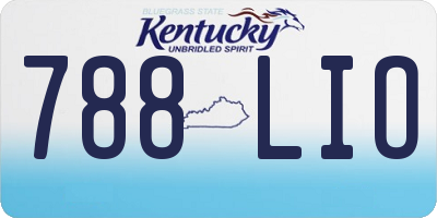 KY license plate 788LIO