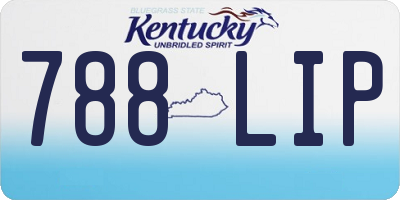 KY license plate 788LIP