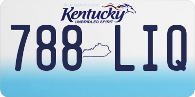 KY license plate 788LIQ