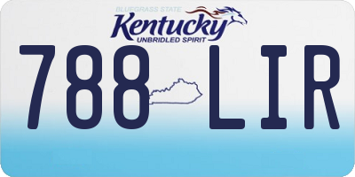 KY license plate 788LIR