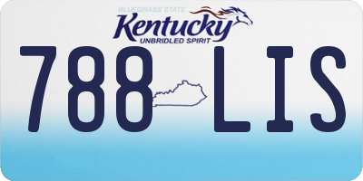 KY license plate 788LIS