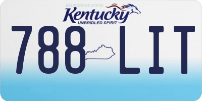 KY license plate 788LIT