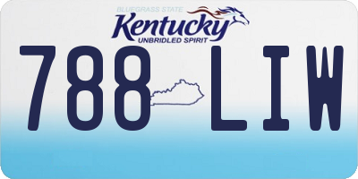KY license plate 788LIW
