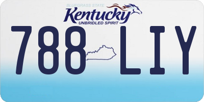 KY license plate 788LIY
