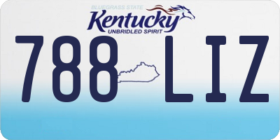 KY license plate 788LIZ