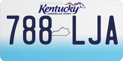 KY license plate 788LJA
