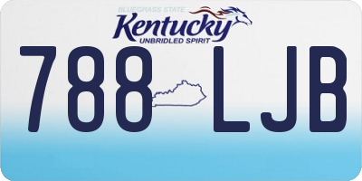 KY license plate 788LJB