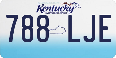 KY license plate 788LJE