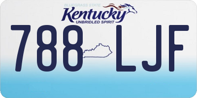 KY license plate 788LJF