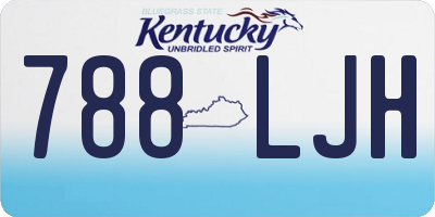 KY license plate 788LJH