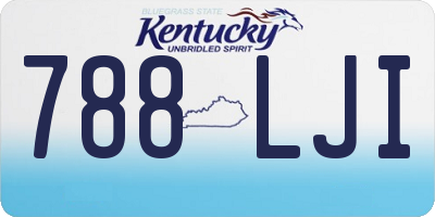 KY license plate 788LJI
