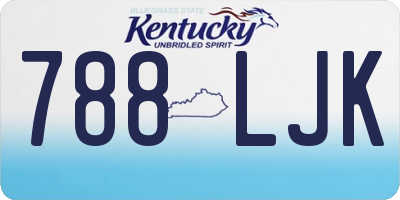 KY license plate 788LJK