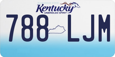 KY license plate 788LJM