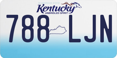 KY license plate 788LJN