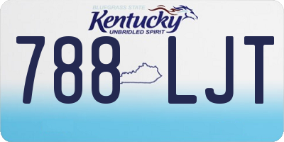 KY license plate 788LJT
