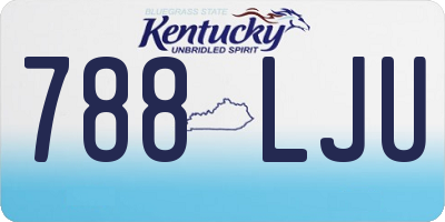 KY license plate 788LJU