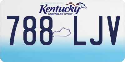 KY license plate 788LJV