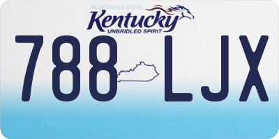KY license plate 788LJX