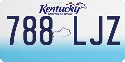 KY license plate 788LJZ